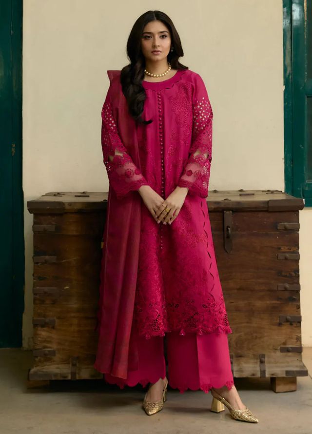 Vintage Flora by Manara Embroidered Lawn Suits Unstitched 3 Piece MNA25VS VF-02 Nazneen - Summer Collection