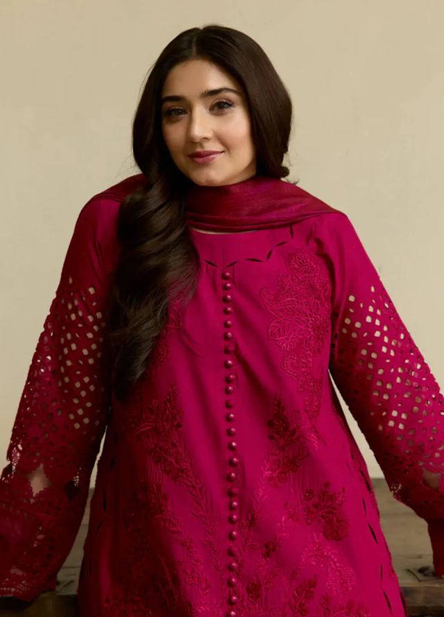 Vintage Flora by Manara Embroidered Lawn Suits Unstitched 3 Piece MNA25VS VF-02 Nazneen - Summer Collection
