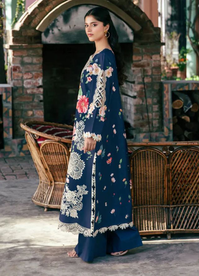 Vintage Flora by Manara Embroidered Lawn Suits Unstitched 3 Piece MNA25VS VF-04 Jardine - Summer Collection