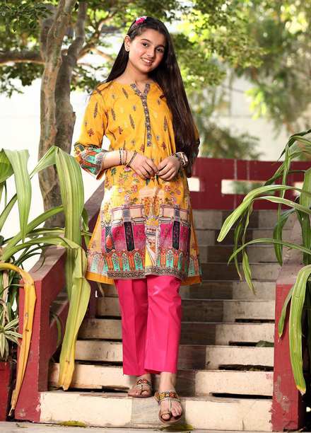 Waniya Lawn Printed Girls 2 Piece Suit -  WKA20-29D MINIATURE DREAMS
