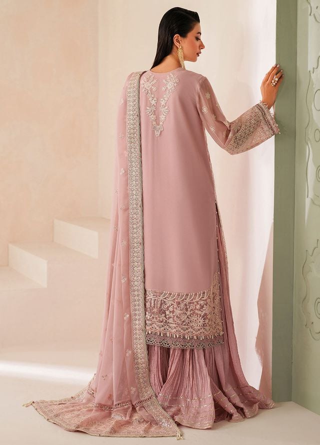 Xenia Embroidered Chiffon Suits Unstitched 3 Piece XE25NU D-02 Anira - Formals Collection