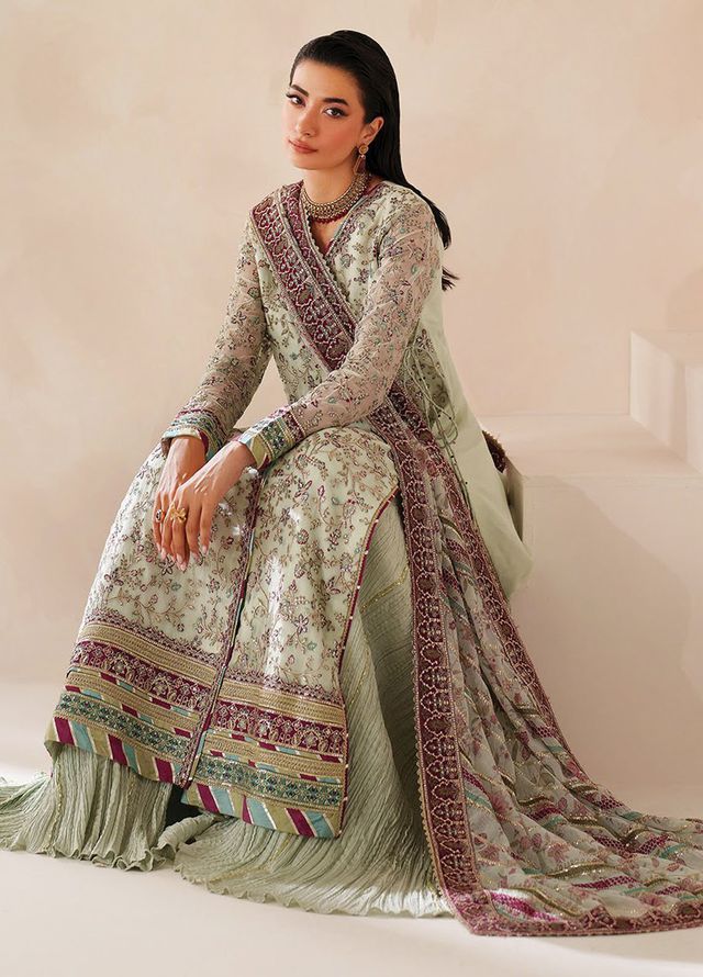 Xenia Embroidered Chiffon Suits Unstitched 3 Piece XE25NU D-04 Zaleh - Formals Collection