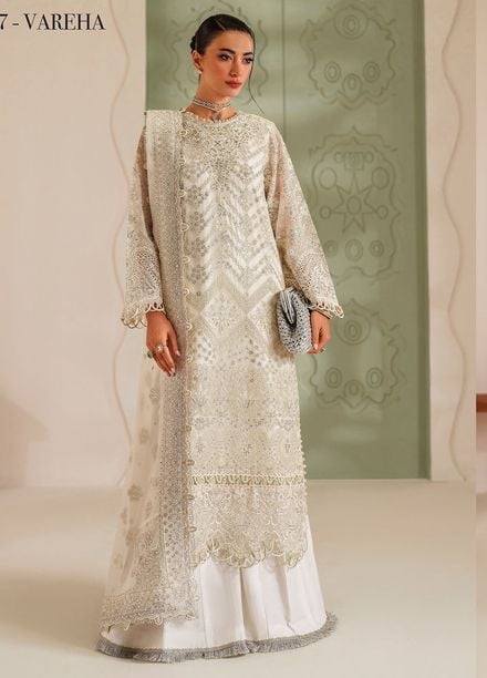 Xenia Embroidered Chiffon Suits Unstitched 3 Piece XE25NU D-07 Vareha - Formals Collection