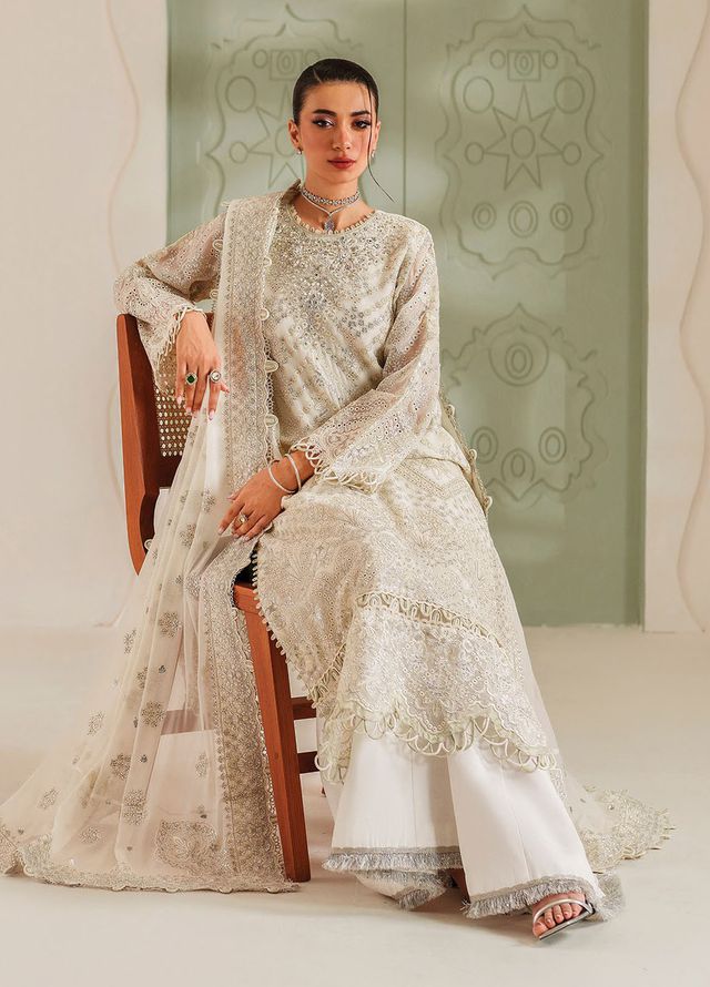 Xenia Embroidered Chiffon Suits Unstitched 3 Piece XE25NU D-07 Vareha - Formals Collection