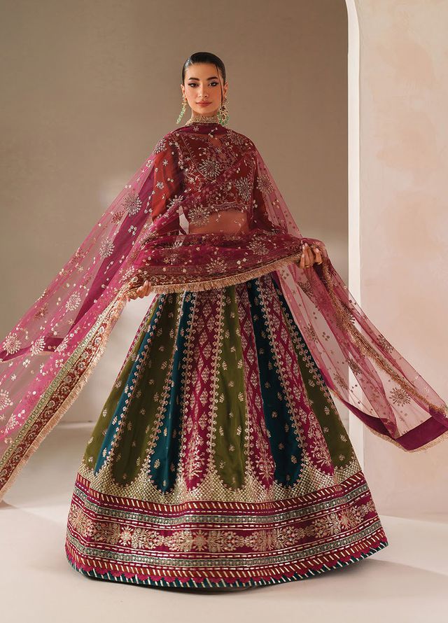 Xenia Embroidered Raw Silk Suits Unstitched 3 Piece XE25NU D-10 Inea - Formals Collection