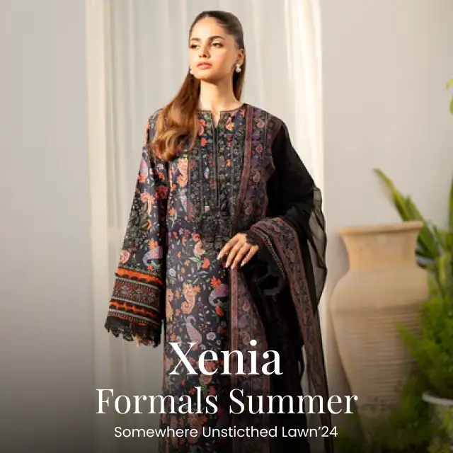 Deme by Xenia Formals Unstitched Embroidered Lawn 3 Piece Suit XE26UDF D-04 Amayah - Festive Collection