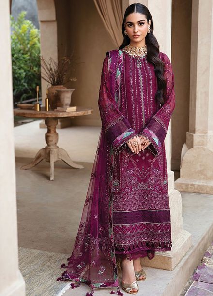 Yesfir By Xenia Formal Embroidered Chiffon Suits Unstitched 3 Piece ZE24Y 2-Shrimayi - Luxury Collection