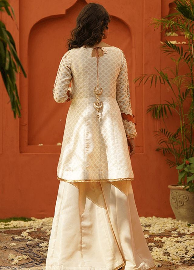 Zaaviay Pret Embroidered Jacquard 3 Piece Suit Chambeli
