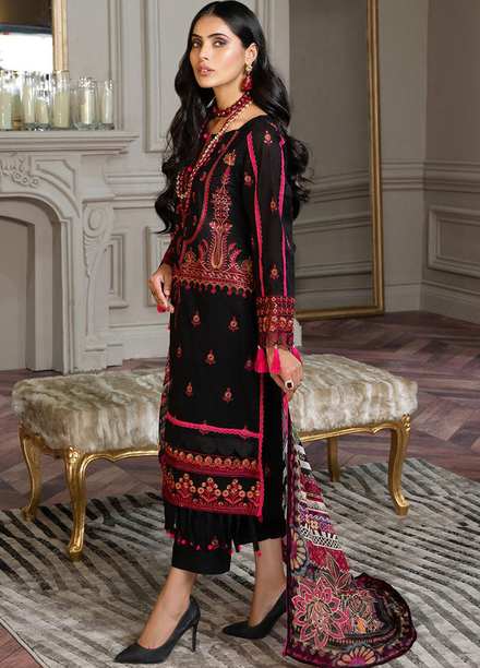 Zar-e-Gul By Zara Ali Embroidered Lawn Suits Unstitched 3 Piece ZRA22ZG ZA 2-A - Festive Collection