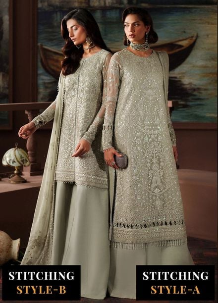 Zarif Embroidered Chiffon Suits Unstitched 3 Piece ZAF25PC Prc-02 Ethel - Formals Collection