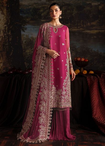 Zarif Embroidered Chiffon Suits Unstitched 3 Piece ZAF25PC Prc-05 Adelle - Formals Collection