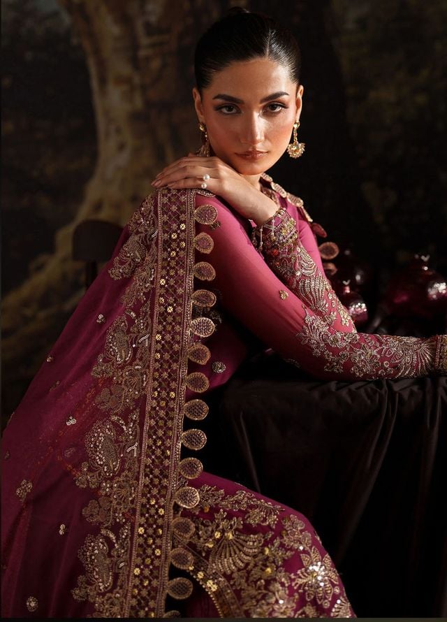 Zarif Embroidered Chiffon Suits Unstitched 3 Piece ZAF25PC Prc-05 Adelle - Formals Collection