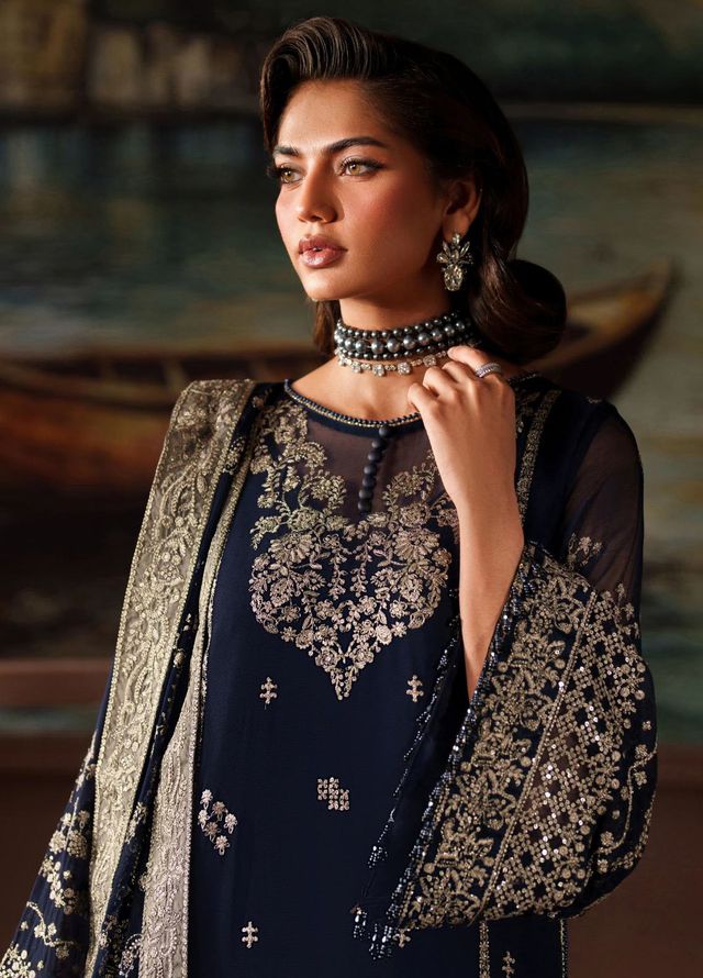 Zarif Embroidered Chiffon Suits Unstitched 3 Piece ZAF25PC Prc-06 Felicia - Formals Collection