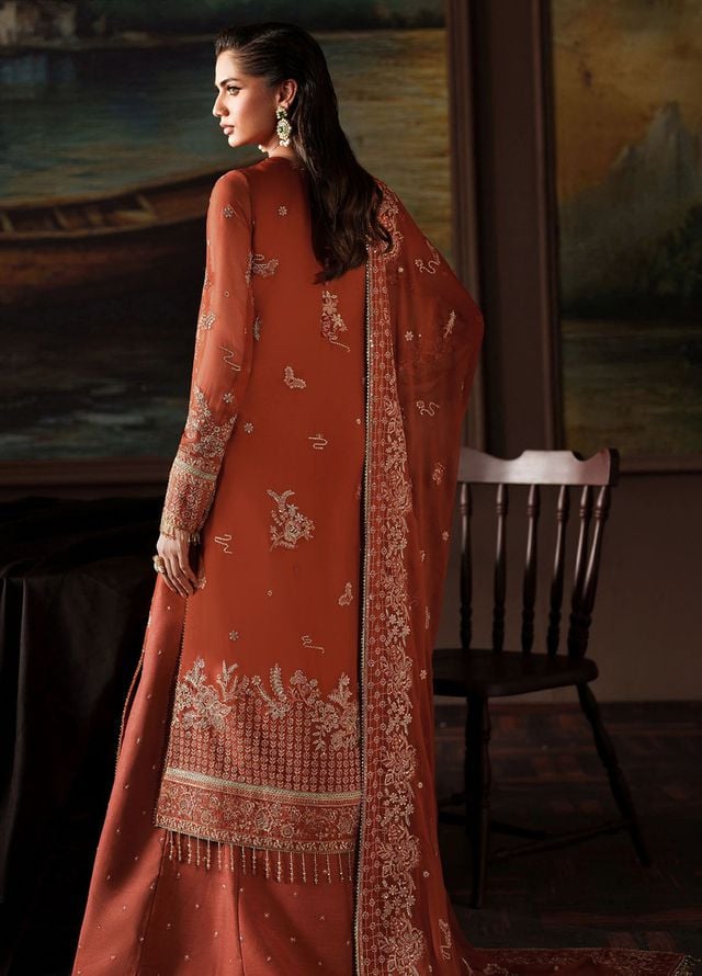Zarif Embroidered Chiffon Suits Unstitched 3 Piece ZAF25PC Prc-07 Eleonore - Formals Collection