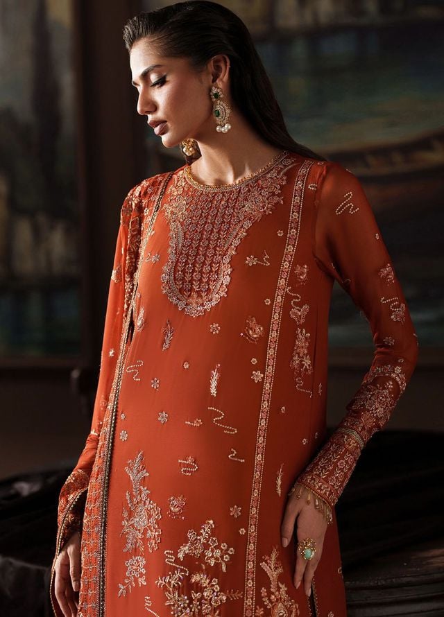 Zarif Embroidered Chiffon Suits Unstitched 3 Piece ZAF25PC Prc-07 Eleonore - Formals Collection
