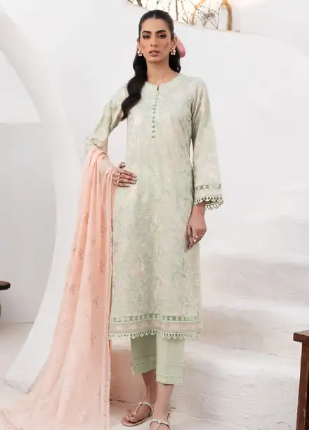 Zarif Embroidered Lawn Unstitched Suit 3 Piece ZF24E ZL 03 Sephora - Eid Collection