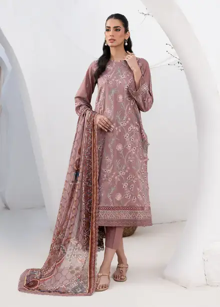 Zarif Embroidered Lawn Unstitched Suit 3 Piece ZF24E ZL 05 Florina - Eid Collection