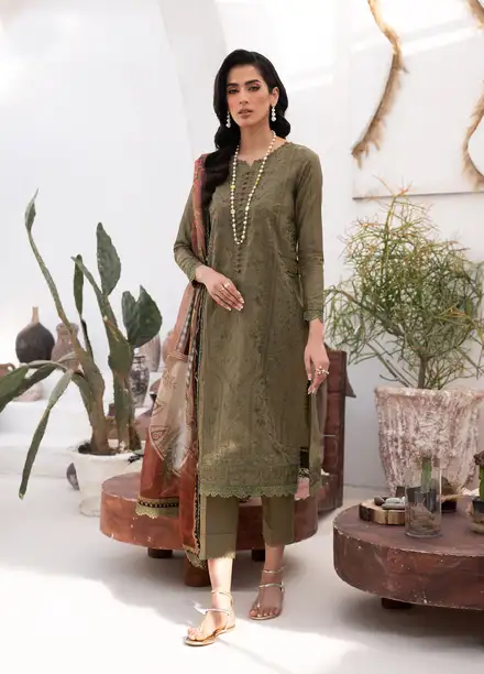 Zarif Embroidered Lawn Unstitched Suit 3 Piece ZF24E ZL 06 Remiah - Eid Collection