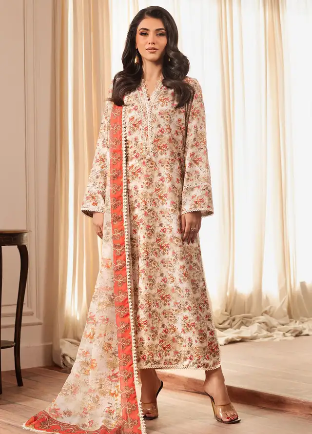 Zarif Printed Cambric Suits Unstitched 3 Piece ZF24PC ZPC 05 Mira - Spring Collection