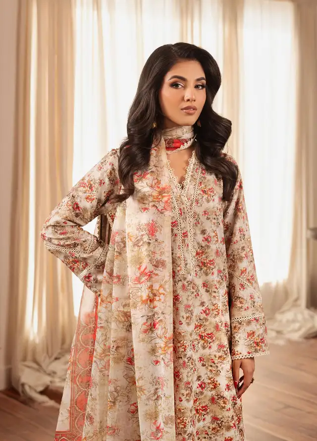 Zarif Printed Cambric Suits Unstitched 3 Piece ZF24PC ZPC 05 Mira - Spring Collection