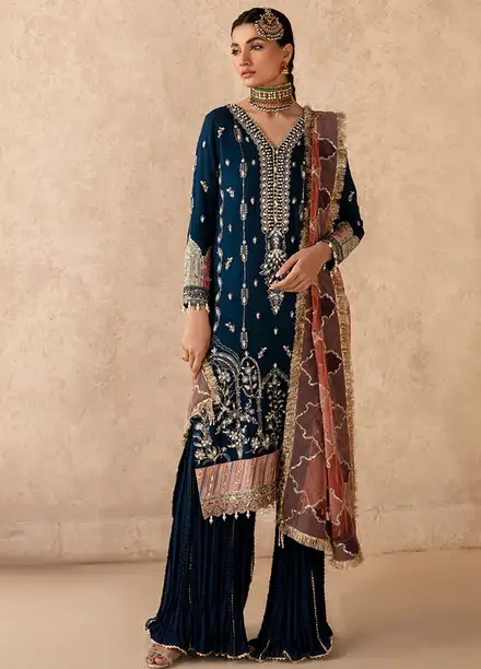 Zarposh Pret Embroidered Net 3 Piece Suit Anaya