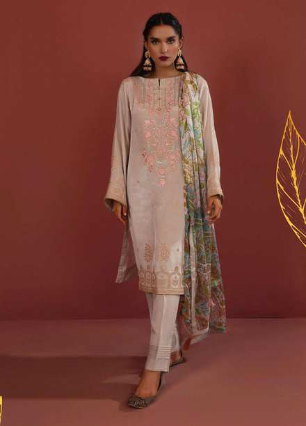 Zellbury Embroidered Viscose Suits Unstitched 3 Piece ZB21W WULC21E30279 - Winter Collection