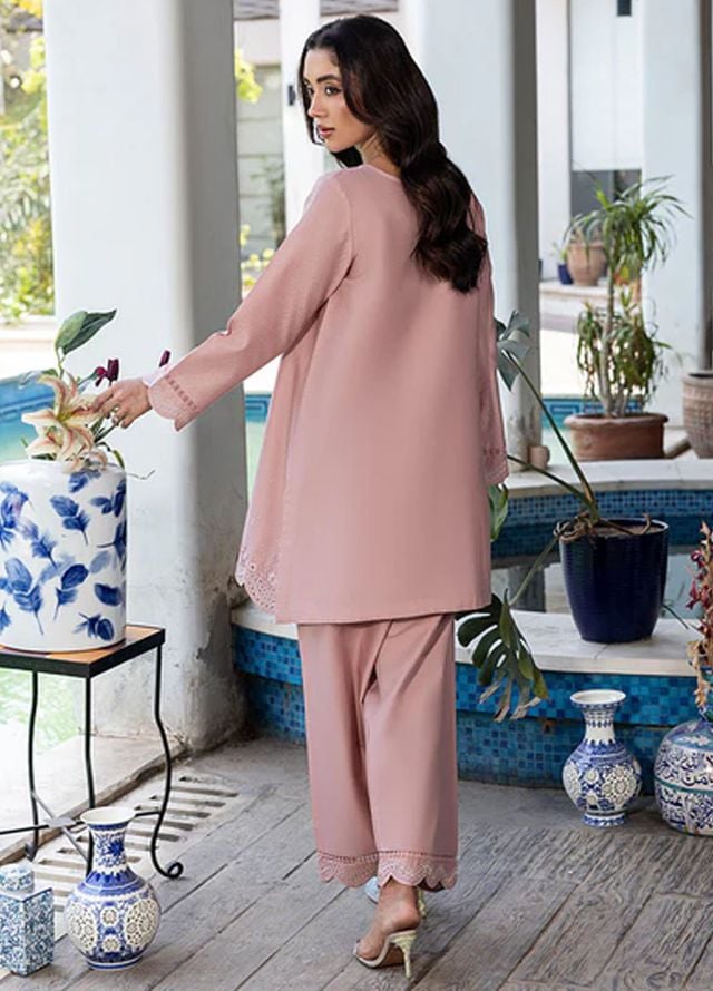 Zuri Pret Embroidered Lawn 2 Piece Suit Rehaaz ZP-03 Tea Pink