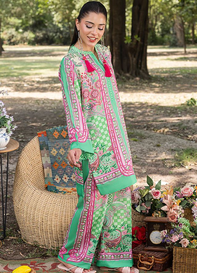 Zuri Pret Printed Lawn 2 Piece Suit Firoza ZS-42 Green