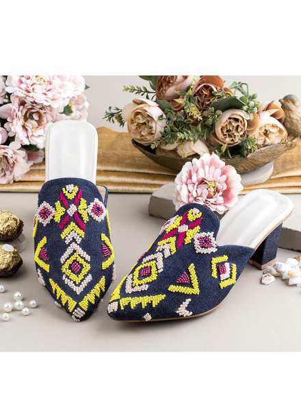 Zuruj Luxury Style   Heel Mules ZJ23H HM-25-JEANS